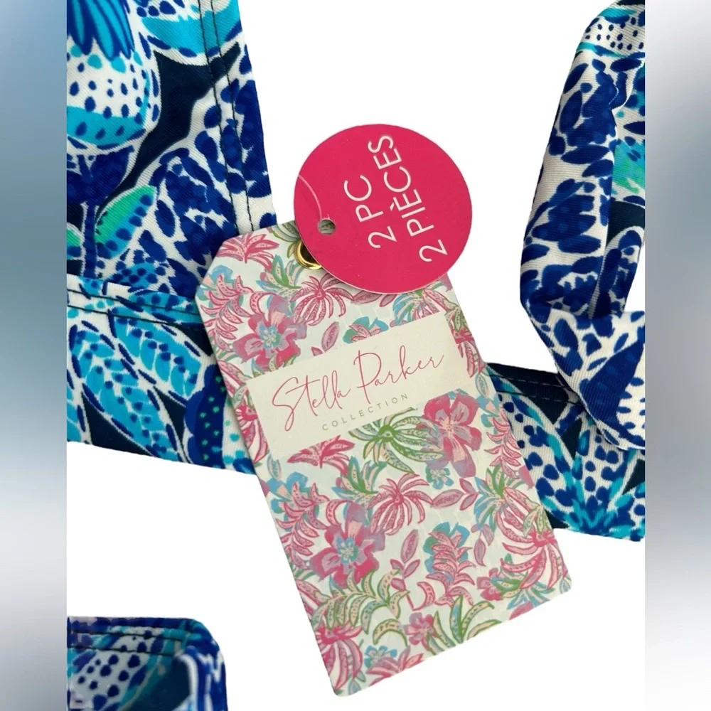 NWT Stella Parker Halter Bra Top Bikini Skirt Swimsuit Set Size Medium - Picture 2 of 9